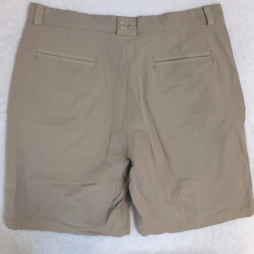 Under Armour Shorts Mens 40x9 Performance Beige Golf‎ Nylon Stretch